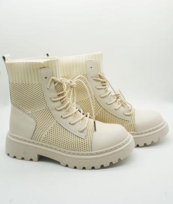 China Factory Direct Sales Lightweight Lady Leather Thick Soles Step Up Martin Boots for sale