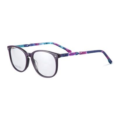 China Hot Selling Myopia Twist Optical Frames Female Multicolor Translucent Acetate Material Glasses Optical Frames for sale