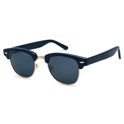 China Men Women Men Women UV Stop Acetate Half Rim Frames Flexible Hinge Metal Polarized Luxury Sunglasses for sale