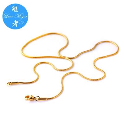 China Fashion CLASSIC Multiple Grades YIWU COMMANDER Stainless Steel Gold Plated Snake Necklace Jewelry for sale