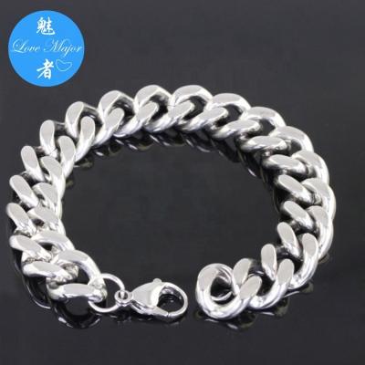 China Stainless Steel Classic Jewelry Euramerican Style Rock Cuban Chain Bracelet For Man Yiwu Major Supply for sale