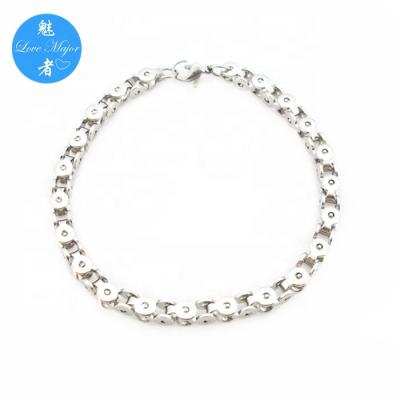 China Fashion jewelry big box style bike chain stainless steel punk classic bracelet for men and women for sale