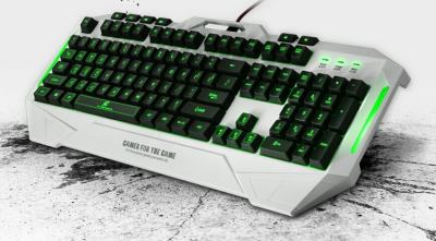 China 110 Key Comfortable Gaming Keyboard and Mouse with 1.8m Cable Red Blue Green LED light for sale