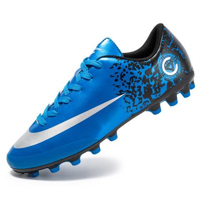 China Fashion\comfortable\durable football boots main wholesale agent AG soccer shoes diamond grinding long nail sports shoes male blue cyclotron for sale