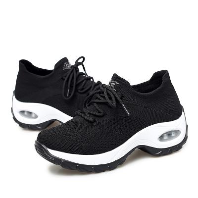 China 2021 Hot Sale Breathable Casual Sport Breathable Comfort Sneakers Increasing Climbing Shoes Women's Style Walking Shoes for sale