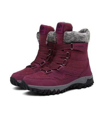 China 2021Wholesale Winter Women Artificial Short Plush Waterproof Thermal Furry Sports CUSHIONING For Man Snow Boots for sale