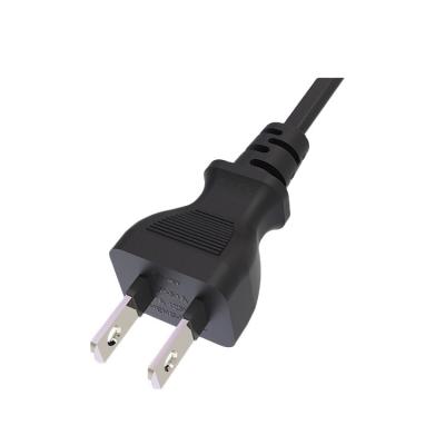 China Home Appliance Wholesale Factory Sale 2 Pin Plug 7A 12A 15A 125V AC Fork 2 Pin Plug 7A 12A 15A 125V Japan Standard Japanese Standard Power Cord for sale