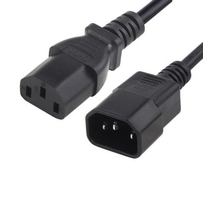 China High Quality VDE U L Approval Computer Wholesale C13 C14 Extension Cord 3 Pin Male To Female Power Extension Cord for sale