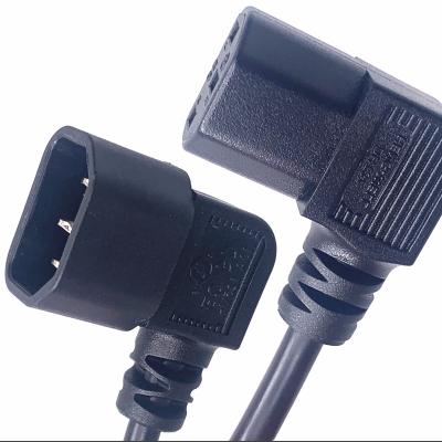 China COMPUTER IEC C13 C14 Bent Connector 90 Degree Mains Cord Connectors for sale