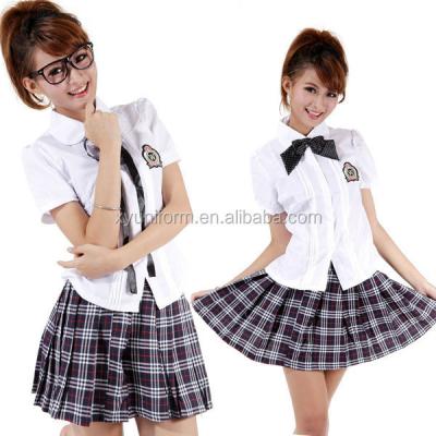 China Middle school and high school uniform type girl and uniform product type school uniform dress for sale