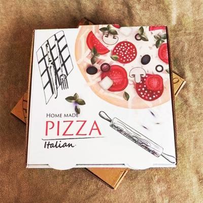 China Wholesale Cheap Custom Made Recyclable Printed Personalized All Size Corrugated Kraft Paper Burger Pizza Boxes Black Pizza Box for sale