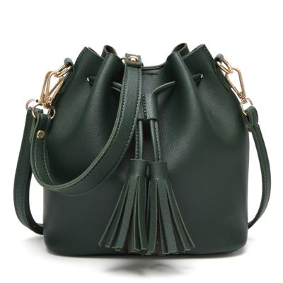 China High Quality Original Leather Female Shoulder Messenger Bags With Tassel for sale