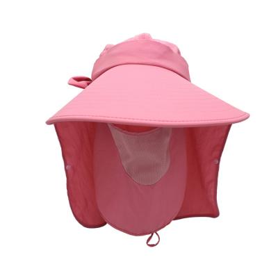 China Breathable Summer Set Foldable Sun Hat UPF50+ UV Protection Wide Brim Sun Hat Face Cover Neck Protection Hat for sale