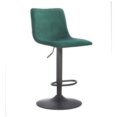 China Bar Silla De bajo 58 cm green high back bar stool velvet sillas altas de Para bar chair umpire table industrial taburetes for sale