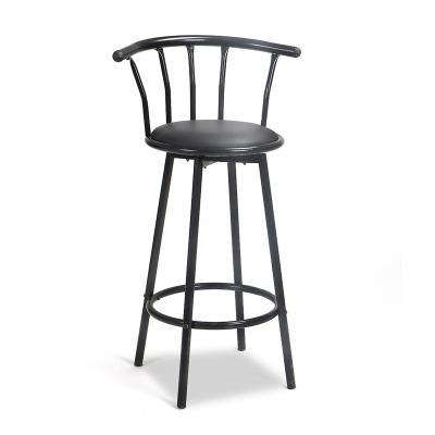 China Modern Bar Stool Italian Metal With Back Rest Restaurant Kitchen Taburete Bar Stool Industrial Estilo Italiano Bar Stool Umpire Chair for sale