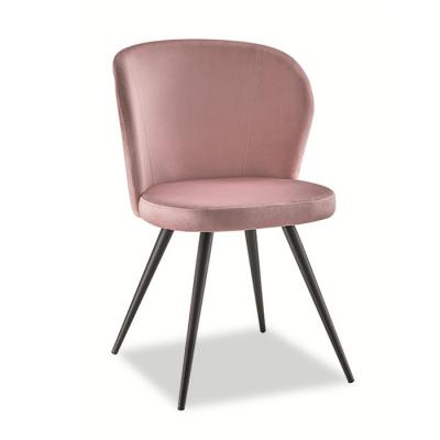 China Soft modern silla terciopelo italy velvet cafe chair modern restaurant ghe nordic pink velvet dining chairs one dam chaise lounge chairs for sale