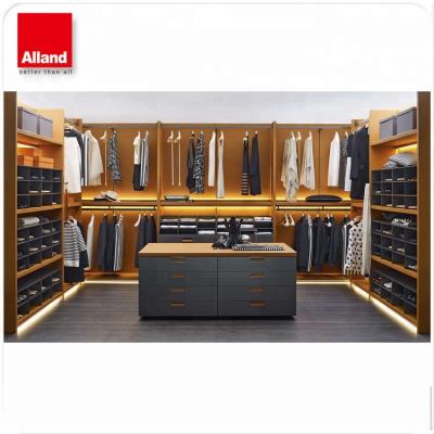 China Easy Assemble Customized Projects European Style Wooden Walk-in Wardrobe Closet for sale