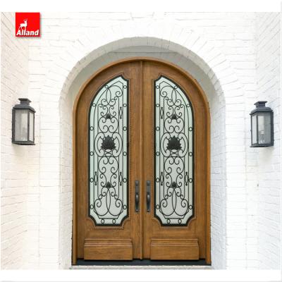 China Hot Selling Sound Insulation Product Design White Oak Rustic Solid Wood Front Door for sale