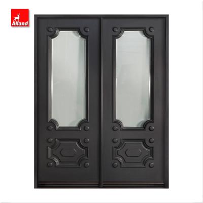 China Black Gloss High Professional Safety Sound Insulation Manufacturer Door Solid Wood for sale