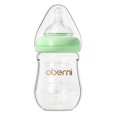 China High Quality Baby Feeding Bottle BPA Free Complementary Feeder Milk Bottle Sippy Glass Baby Newborn Glass Bottle for sale