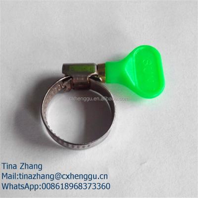 China 9mm/12mm German Type SUN Plastic Grip Stainless Steel Pipe Clamp Garden Hose Pipe Clamp Water Hose Pipe Clamp for sale