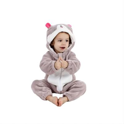 China New Design Cutom Bear Snowsuit Custom Newborn Cotton Fleece Hooded Romper Jumpsuit For Infant Baby Clothes Sets Baby Romper for sale