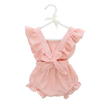 China Cozy Baby Clothes Wholesale Summer Baby Sleeve Floating Boutique Clothes Newborn Baby Rompers for sale