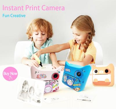 China Instant Function Kids Children Digital Printing Recording Camera With 1080P 2.4in Thermal Photo Toys Paper Camera For Christmas Birthday Gift Girl Boy for sale