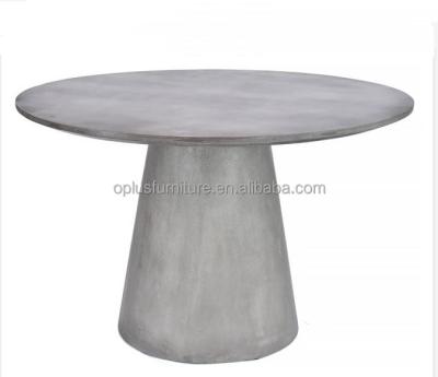 China Wholesale Direct Outdoor Indoor Cement Garden Manufacturer Gray Tapered Leg Outdoor Patio Round Concrete Dining Table for sale