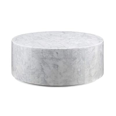 China Best Selling Round Marble Coffee Table Luxury Hotel Mobler Mobel Design Koffie Modern Indoor Modern Tafel New Round Carrara White Marble Look Coffee Table for sale