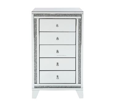 China Contemporary Luxury Storage Bedroom Mirrored Drawer Stacked Dresser Furniture Muebles De Espejo Crystal Crushed Diamond Storage Chest for sale