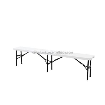 China Modern Promotion Commerical Hot Sale Wholesale Price Plastic Folding Bench For Outdoor Garden Banquet Bench Restaurant Use for sale