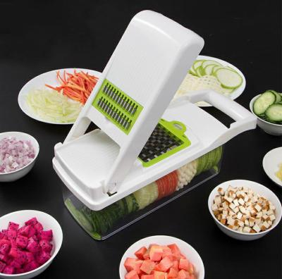 China ABS Sustainable Kitchen Household Handheld Home Use Multifunctional Manual Food Chopper Dicer Tools Vegetable Cutter Slicer For Kitchen for sale