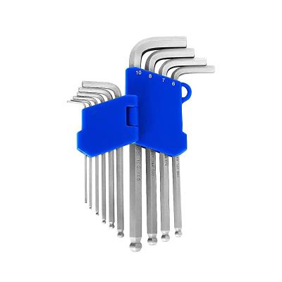 China Head Allen Key Set Custom S2 Alloy Steel Factory Direct Sales Double Ball End Combination Hex Key Multi Size Colorful Metric High Quality for sale