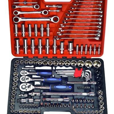 China Industrial Use Sonex 150 Piece Socket Wrench Set Car 1/2 3/8 1/4 Inch Drive Flexible Ratchet Handle Wrench Head Socket Set Mechanical Tools for sale