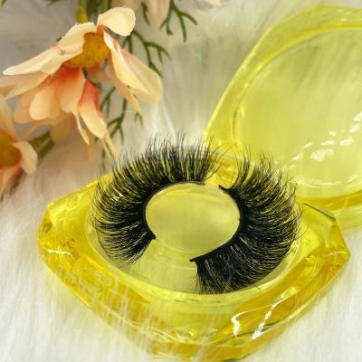 China Seller 25mm real mink lasheswholesale false eyelashes thick custom logo eyelash packaging box eye lashess supplier for sale