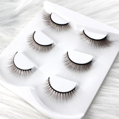 China Colorful Brown Eyelashes Short Fake Eyelash Making Suppliers Makeup Cheap Short Lashes Lashes 3D Brown 8MM Lashes for sale