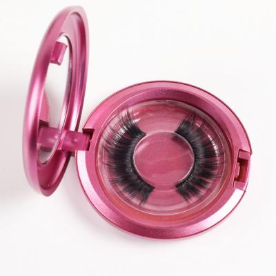 China Eyelash Box Factory Outlet High Quality Colored Round Plastic Eyelash Packinging Box for sale