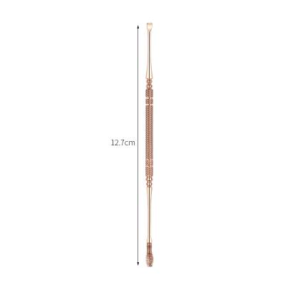 China China Yangjiang Factory Double Spiral Pick 1pcs/set Rose Gold Stainless Steel Ear Wax Clean Tool for sale