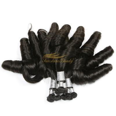 China brazilian hair handtie weft fummi hair silky straight wave best quality from hair extension factory for sale