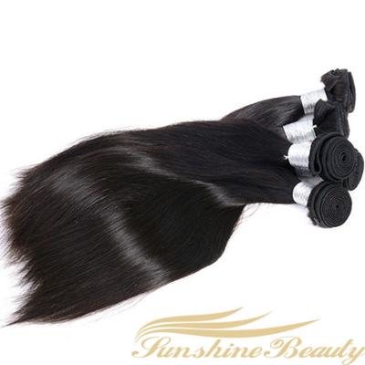 China Loose Straight Virgin Brazilian Black Hair Bundles Wave Weft Extension for sale