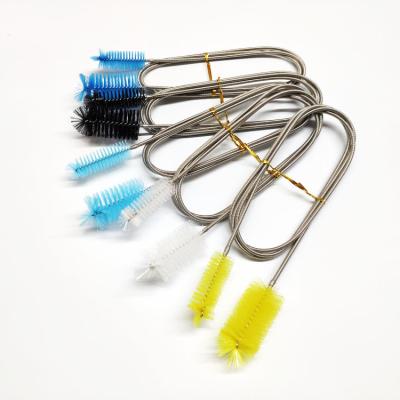 China The stocked pipe brush aquarium air hose pipe cleaning brush can be bent freely for sale