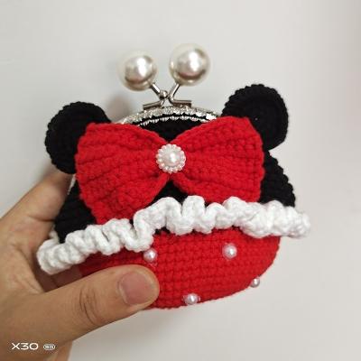 China Europe Yixianqian 2023 New Custom Handmade Crossbody Bag Weaving Crafts Knitting Soft Toys for Mickey Mouse for sale