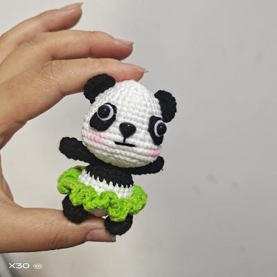 China Japan Yixianqian 2023 100% handmade dolls China's national treasure panda crochet toys for Teacher Valentine's Day Girlfriend Gift for sale