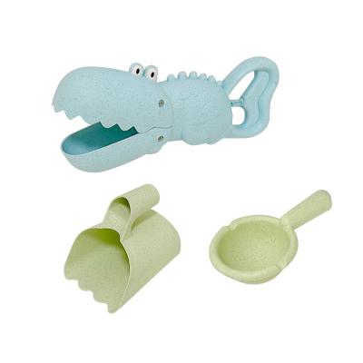 China High Quality Eco-friendly Child Play Bioplastic 3 Pcs Beach Toy Set Sand Grabber For Kids Outdoor Play for sale