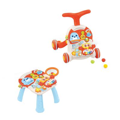 China Baby Walker Toy EPT Toys Educational Push Car Baby Toddler 2in1 Exercise Table Musical Active Baby Walker for sale