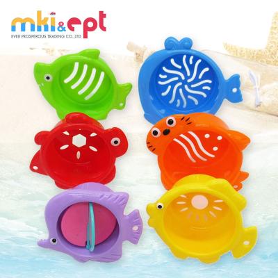 China Kids Educational Cup 6 Stacking Animals Design Baby Bath Toys For Summer 8.3 x 16.5x16.5 cm for sale