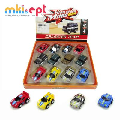 China 12 Designs Mini Racing Car Toys Cartoon Pull Back Toy Car With Appearance Box 5 x3.5x2.5cm for sale