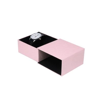 China Morden New Design Rose Logo Custom Jewelry Gift Engagement Watch Luxury Jewelry Box Turn Open Paper Jewelry Box for sale