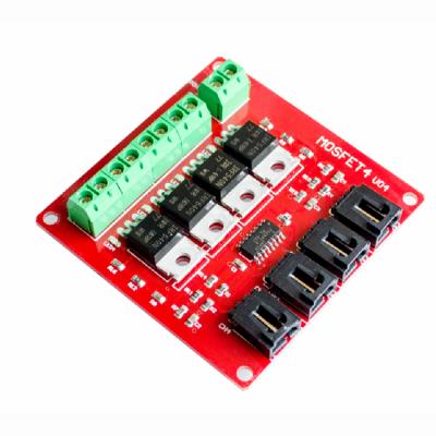 China Electronic Product Four 4 Channel Way Route MOSFET Button IRF540 V4.0+ MOSFET Switch Module DC Motor Drive Dmimmer Relay Board for sale